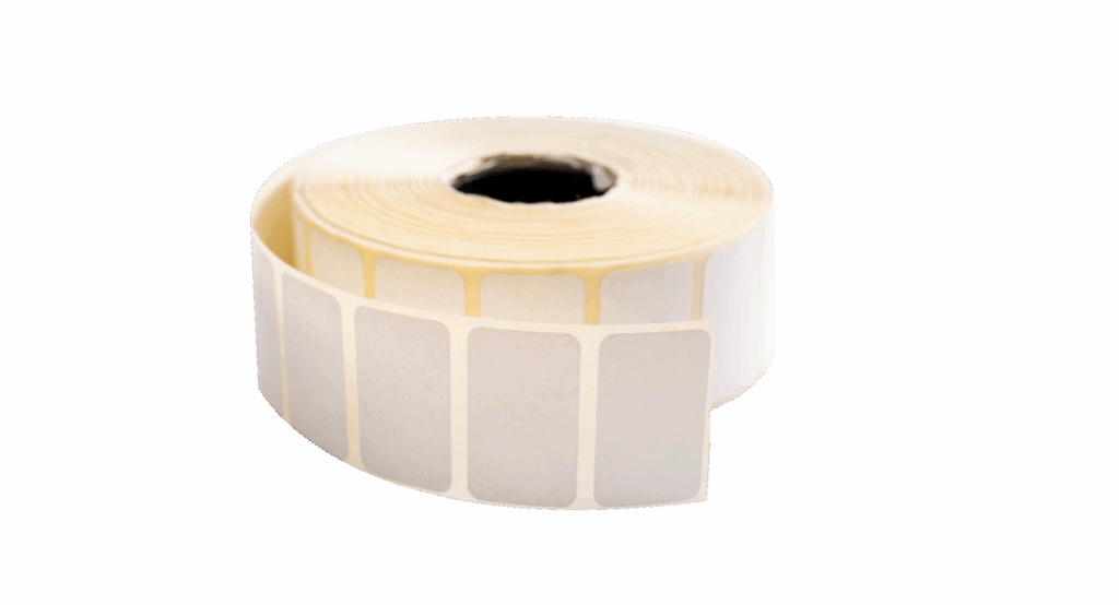 Etiquetas Blancas, Etimex Digital, Etiqueta de color blanco, Rollo de etiquetas delgado. Fabricante de etiquetas autoadheribles para cajas de cartón en logística