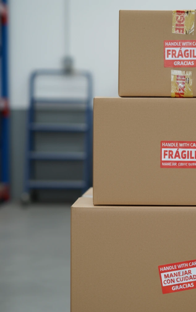 Etiquetas de Seguridad, Etimex Digital, Etiqueta de color amarillo, Etiquetas para logistica en productos de manejo delicado o fragil.